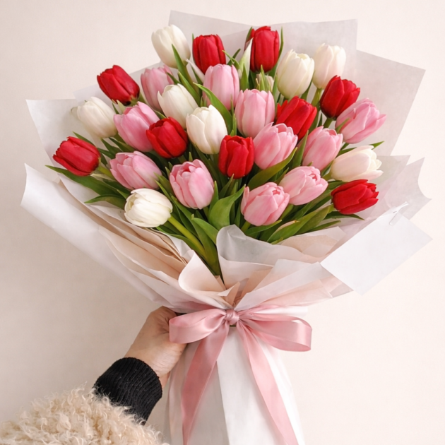 24 Tulips of Love - Unique Design